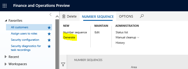 Steps to create number sequence in D365FO – Dynamics Vision 365